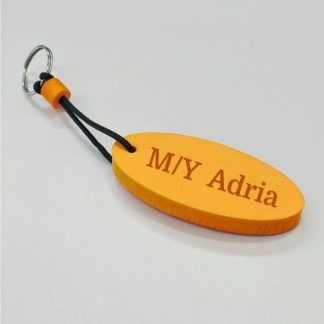 Plutajući privjesak narančasti sa natpisom